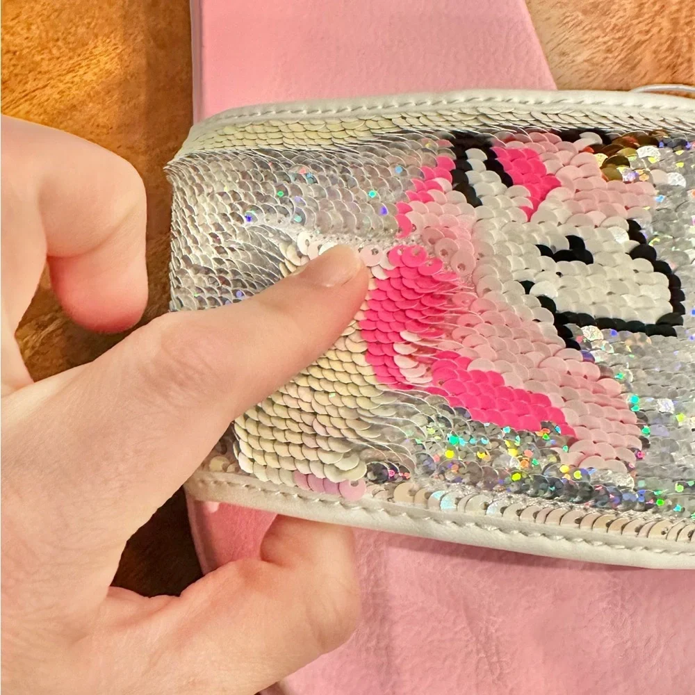 Unicorn Flip Sequin Girls Slide Sandals New! Size 3-4